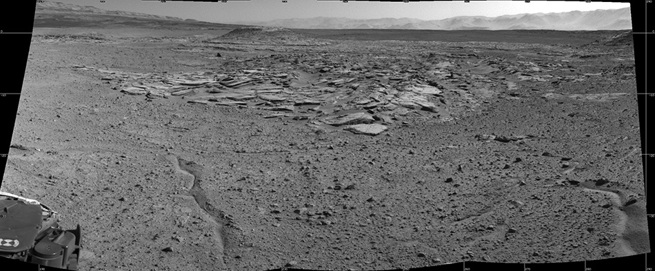 NASA's Curiosity Mars rover recorded this view of various rock types at a waypoint called "the Kimberley" shortly after arriving at the location during the 589th Martian day, or sol, of the rover's work on Mars (April 2, 2014). The Kimberley was selected in 2013 as a major waypoint for the mission because of the diversity of rock types distinguishable in orbital images, exposed close together at this location in a decipherable geological relationship to each other. Photo: NASA/JPL-Caltech
